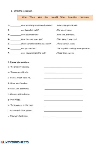 Past simple questions