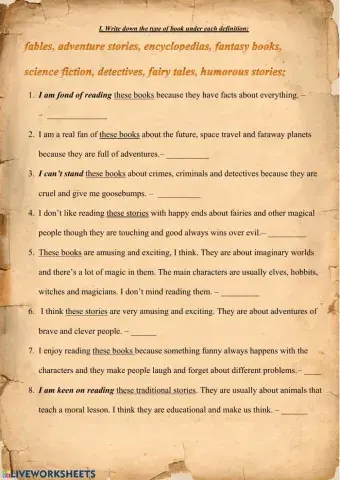 Reading. Types of books.