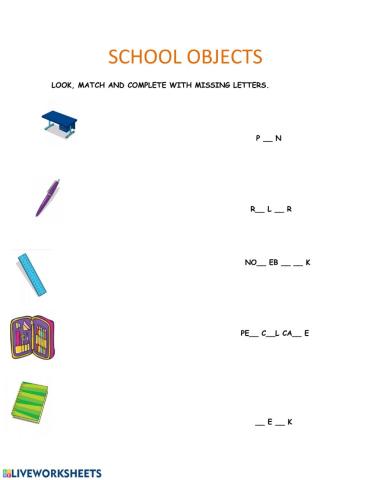 School objects