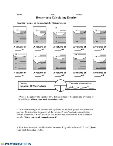 Calculating Density