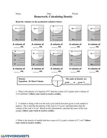 Calculating Density