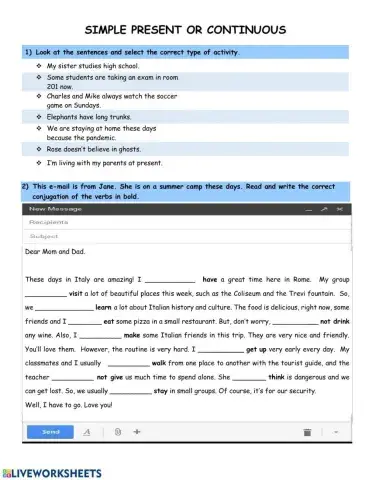 Simple present or continuous