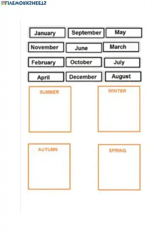 Seasons drag and drop Europe