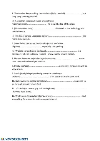 Translations - matura