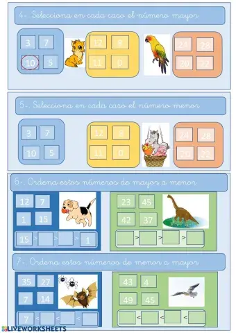 Numeros mayor y menor