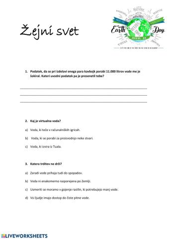 Žejni svet- dokumentarna oddaja