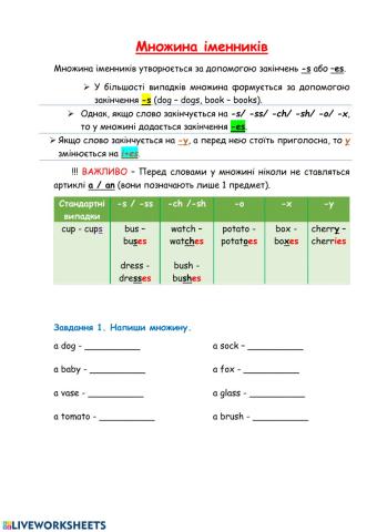 Множина - Plurals