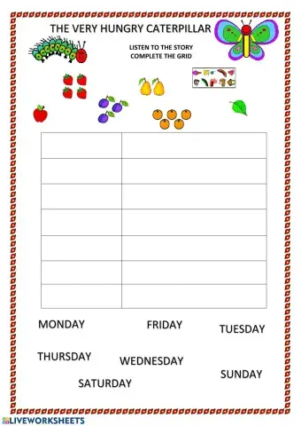 The very hungry caterpillar