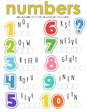 Unscrumble the numbers