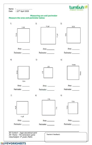Measuring area and perimeter