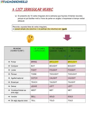 Irregular verbs (3)