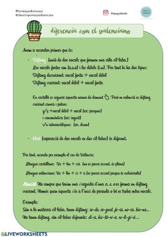 Acentuació CASTELLANO-VALENCIANO