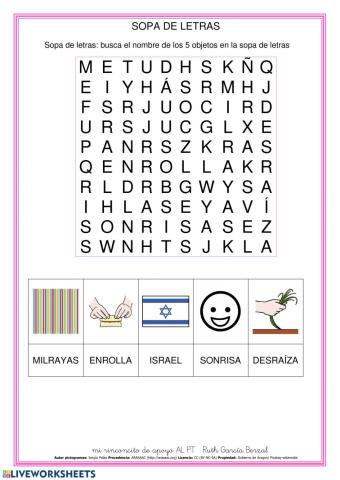 Sopa de letra r-rr (V)