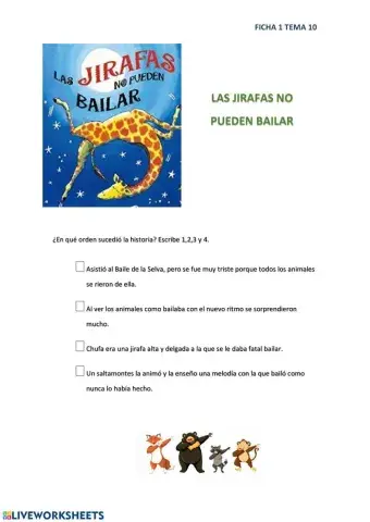 Las jirafas no pueden bailar