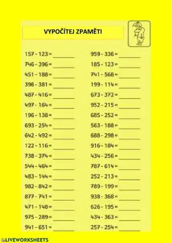 Vypočítej zpaměti