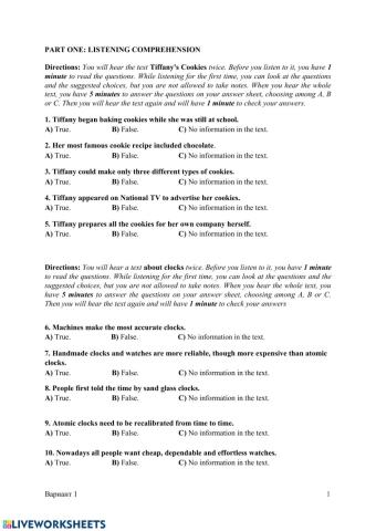 STATE EXAM practice - TEST 9