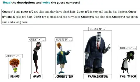 Description adjectives