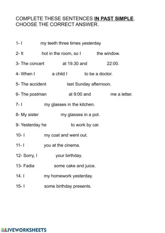 Past simple affirmative