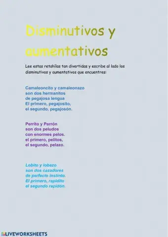 Disminutivos y aumentativos