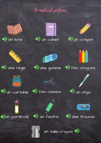 Les matériaux scolaires