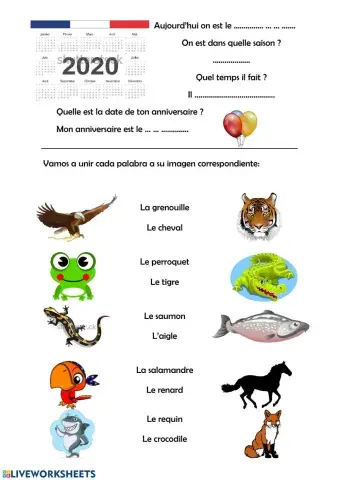 La date et les animaux