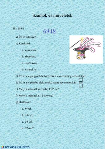 Számok és műveletek