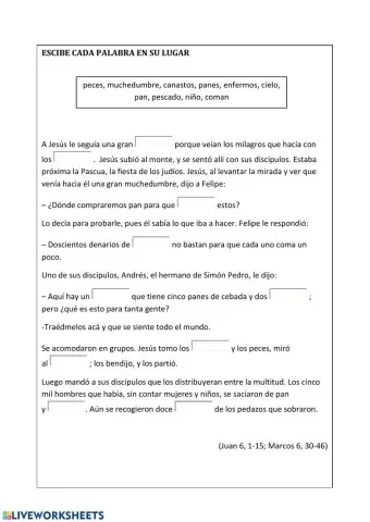 Multiplicación de los panes y los peces