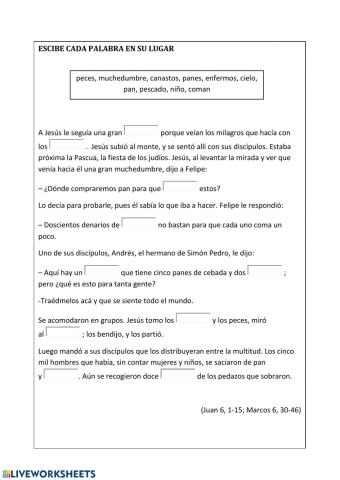 Multiplicación de los panes y los peces