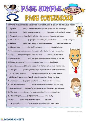 Past tenses, when and while