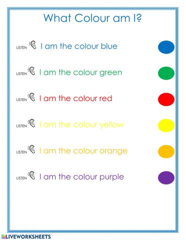 What colour am I