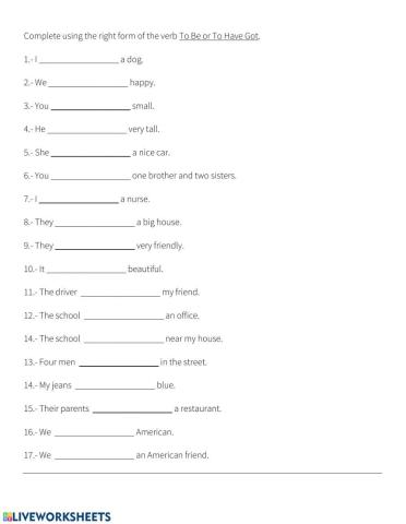 To Be or To Have Got