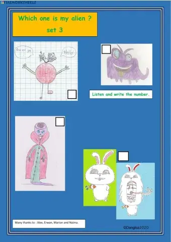 Which one is my alien ? Set 3