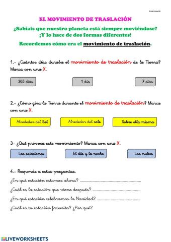 Movimiento de traslación