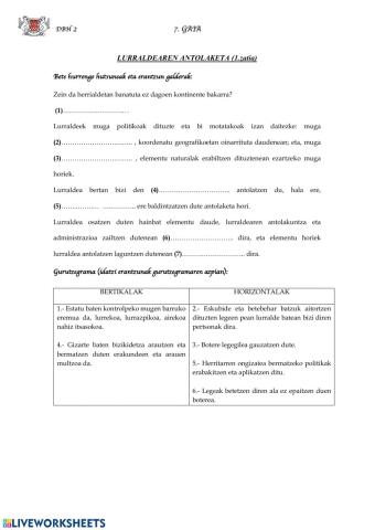 (DBH 2) Lurraldearen antolaketa (1)