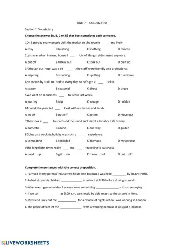 Test Gold B2 First unit 7