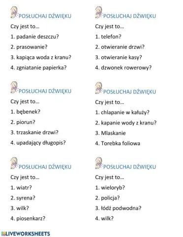 Ćwiczenia słuchowe