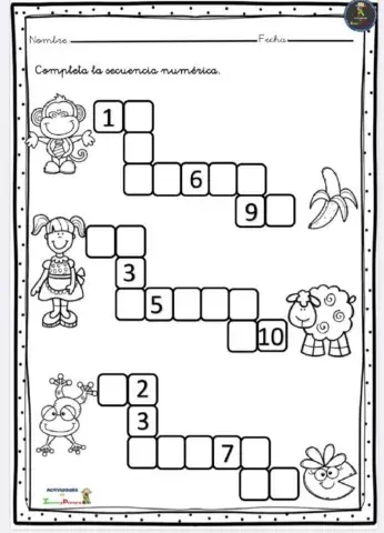 Completa las series numéricas