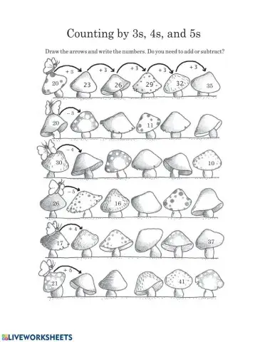 Counting by 3s, 4s, and 5s