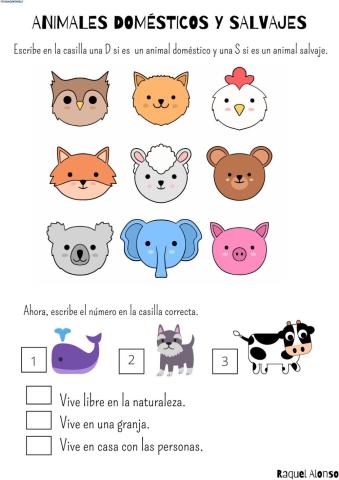 Animales domésticos y animales salvajes