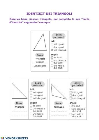 Identikit dei triangoli