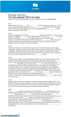 Bill Gates TED Talk 2015-The next outbreak. We're not ready