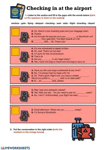 Checking in at the airport