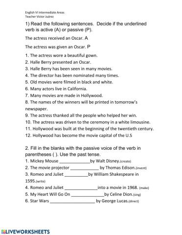 Passive Voice Exercises