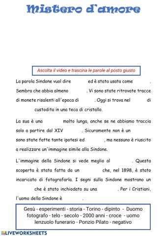 Mistero d'amore (drag and drop)