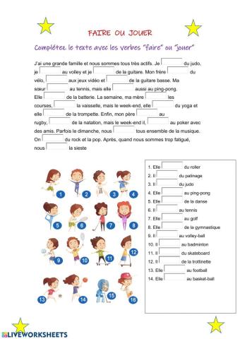 Faire ou jouer