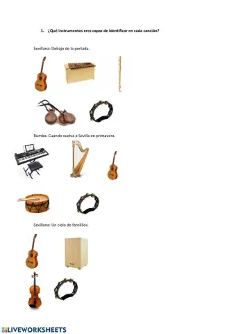 Instrumentos de Feria de Sevilla