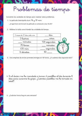 Problemas de tiempo