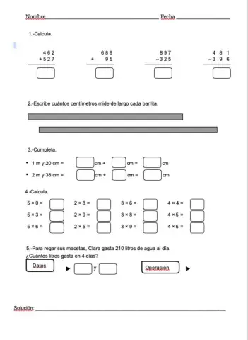 Repaso Matemáticas y Naturales