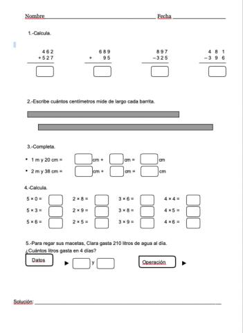Repaso Matemáticas y Naturales