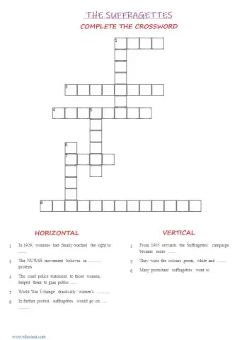 The suffragettes ACTIVITY